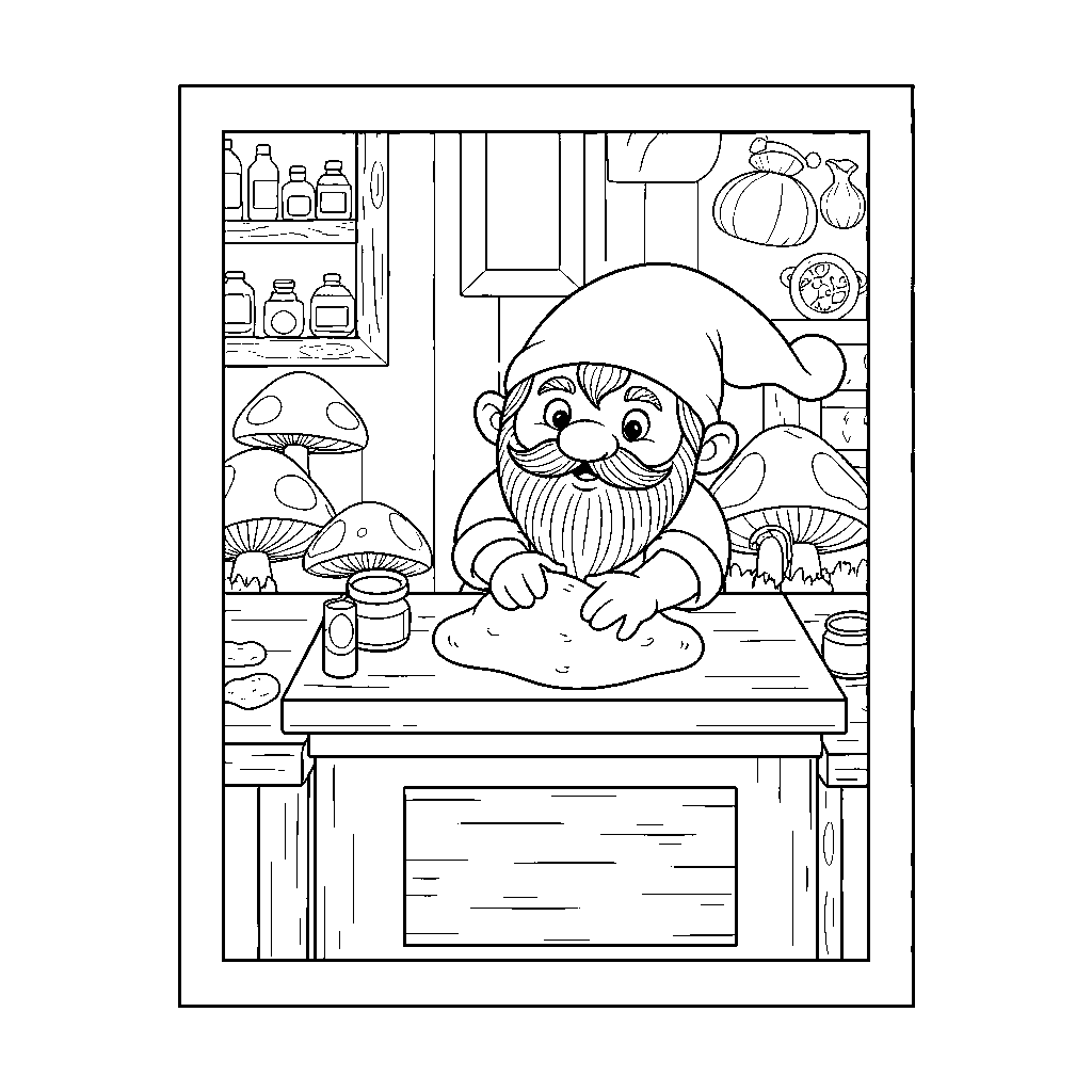 Gnome Chef Baking Enchanted Bread