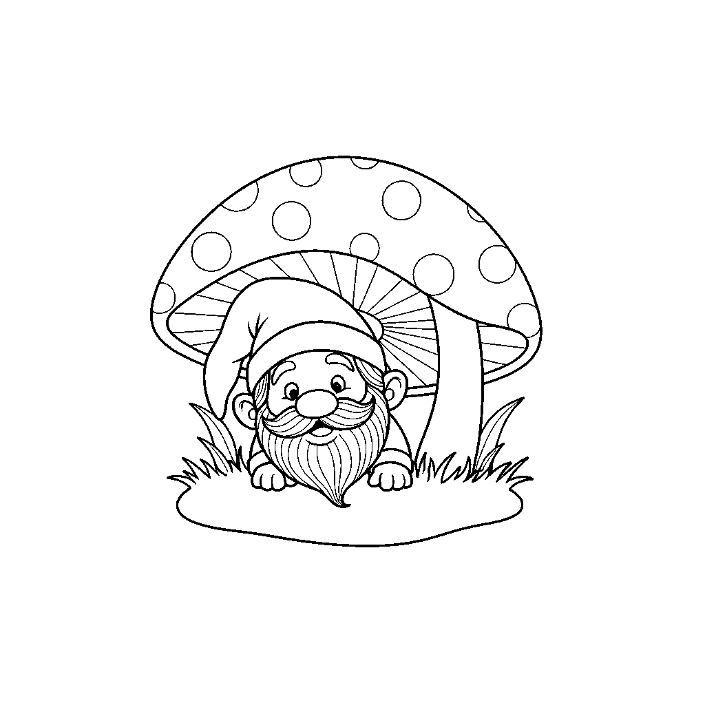 Gnome Exploring an Enchanted Grove