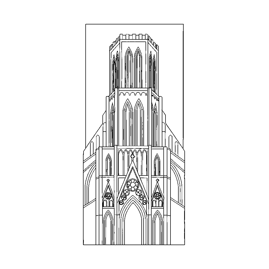 Catedral Gótica com Vitral