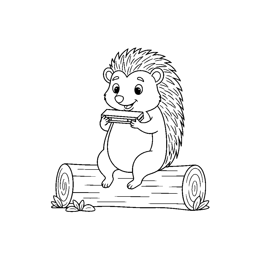 Hedgehog with a Harmonica