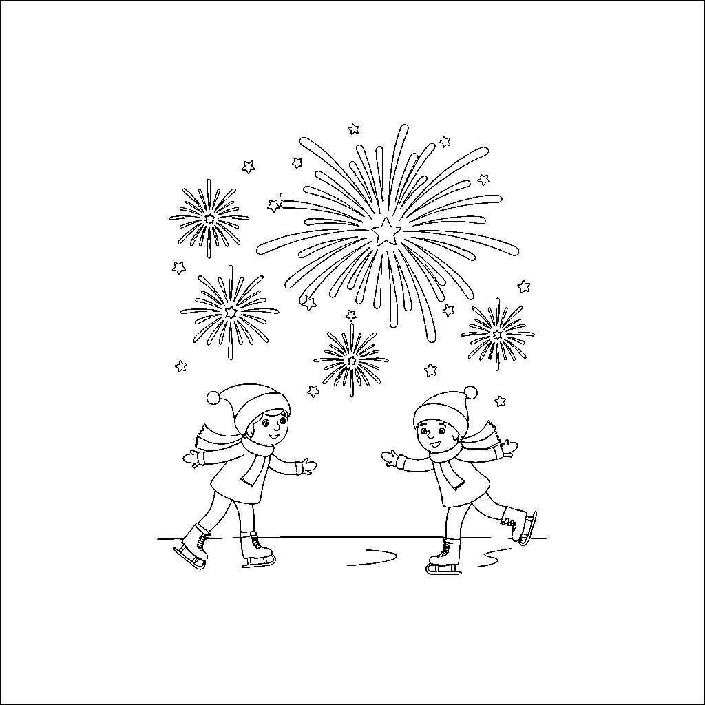 Fyrverkerier över Skridskobanan