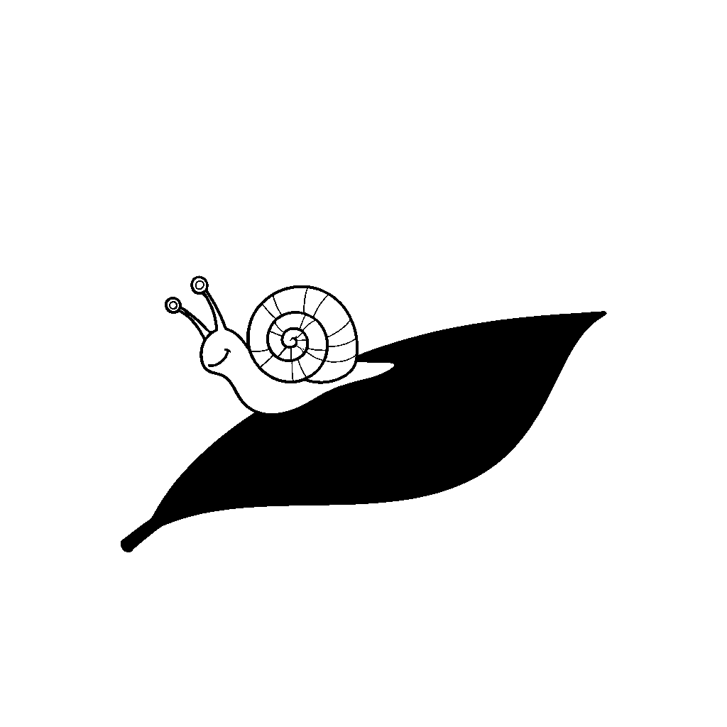 Joyful Snail on a Leaf