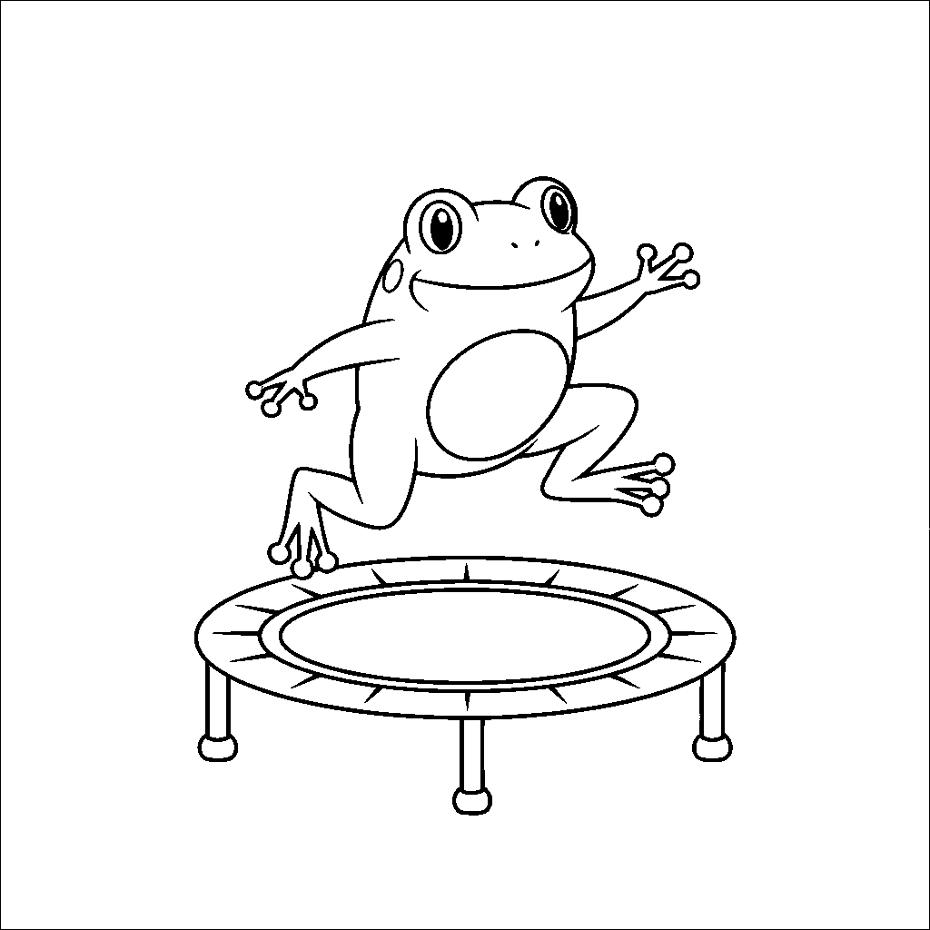 Jumping Frog on a Trampoline