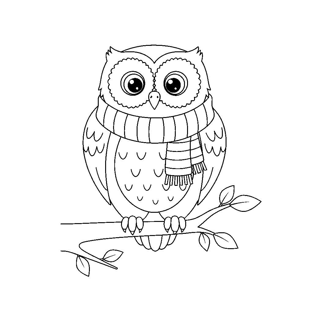 Magiczna Zimowa Sowa w Szaliku