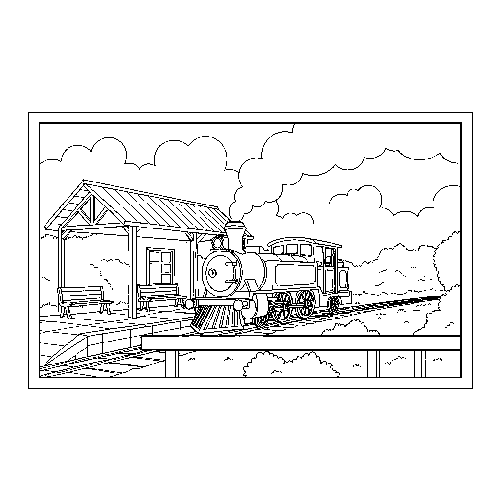 Miniature Train Station Adventure