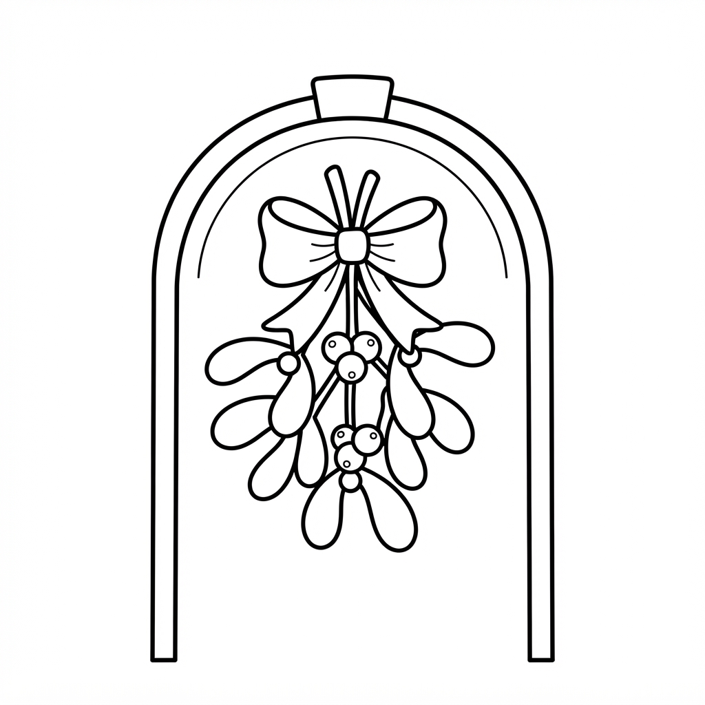 Mistletoe Hanging Above a Doorway