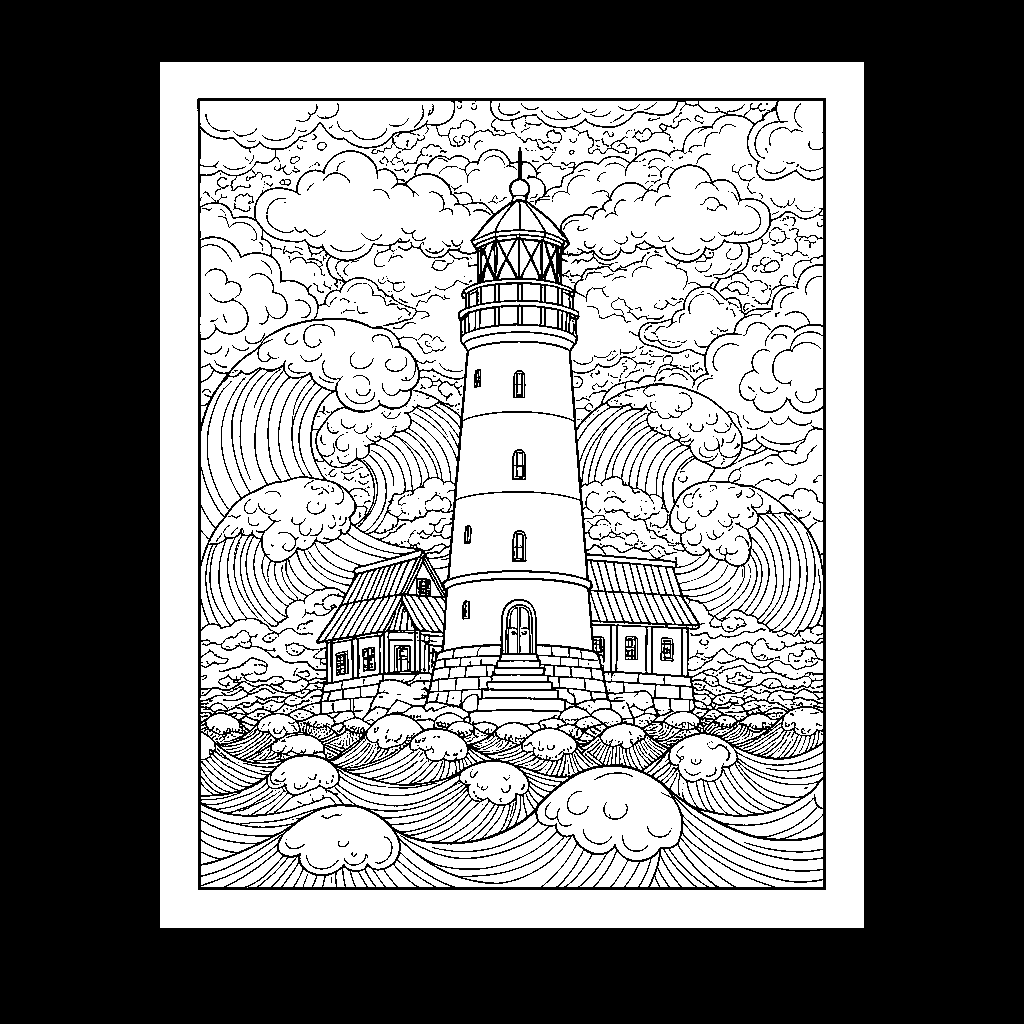 Mysterious Lighthouse Guiding Ships