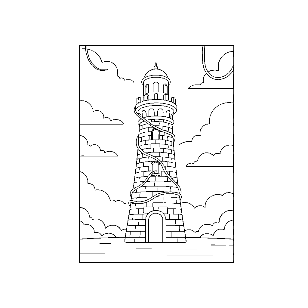 Övervuxen Torn under Månskenet