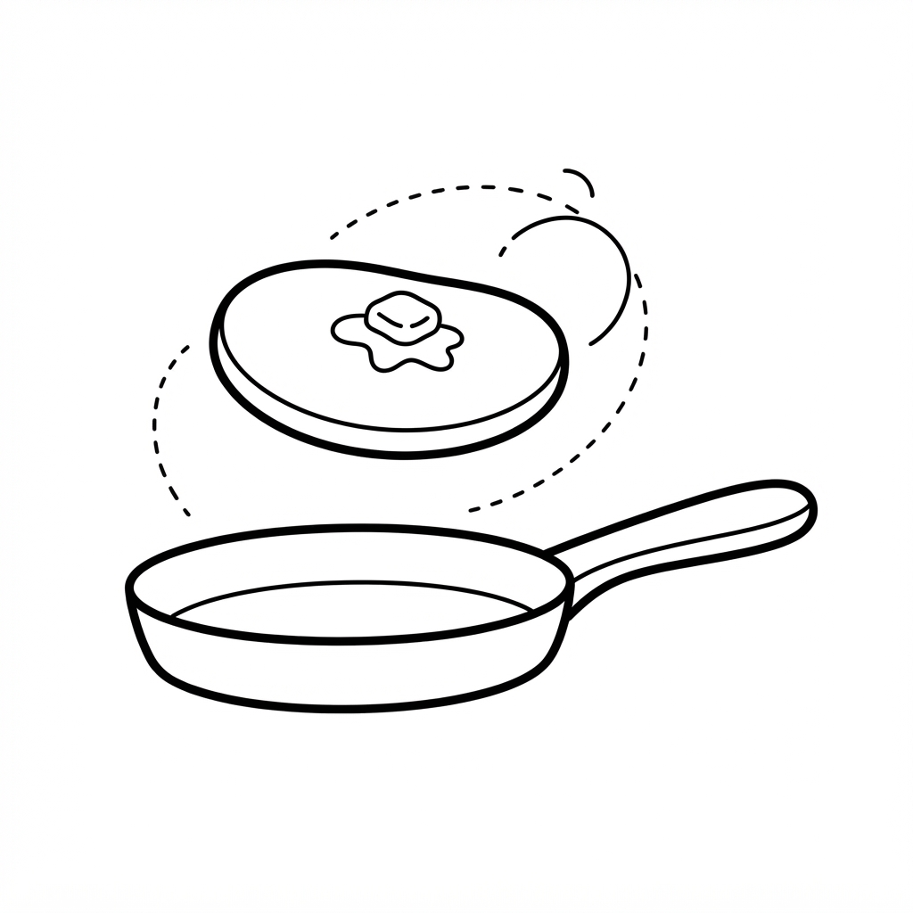 Pancake Flipping in a Pan