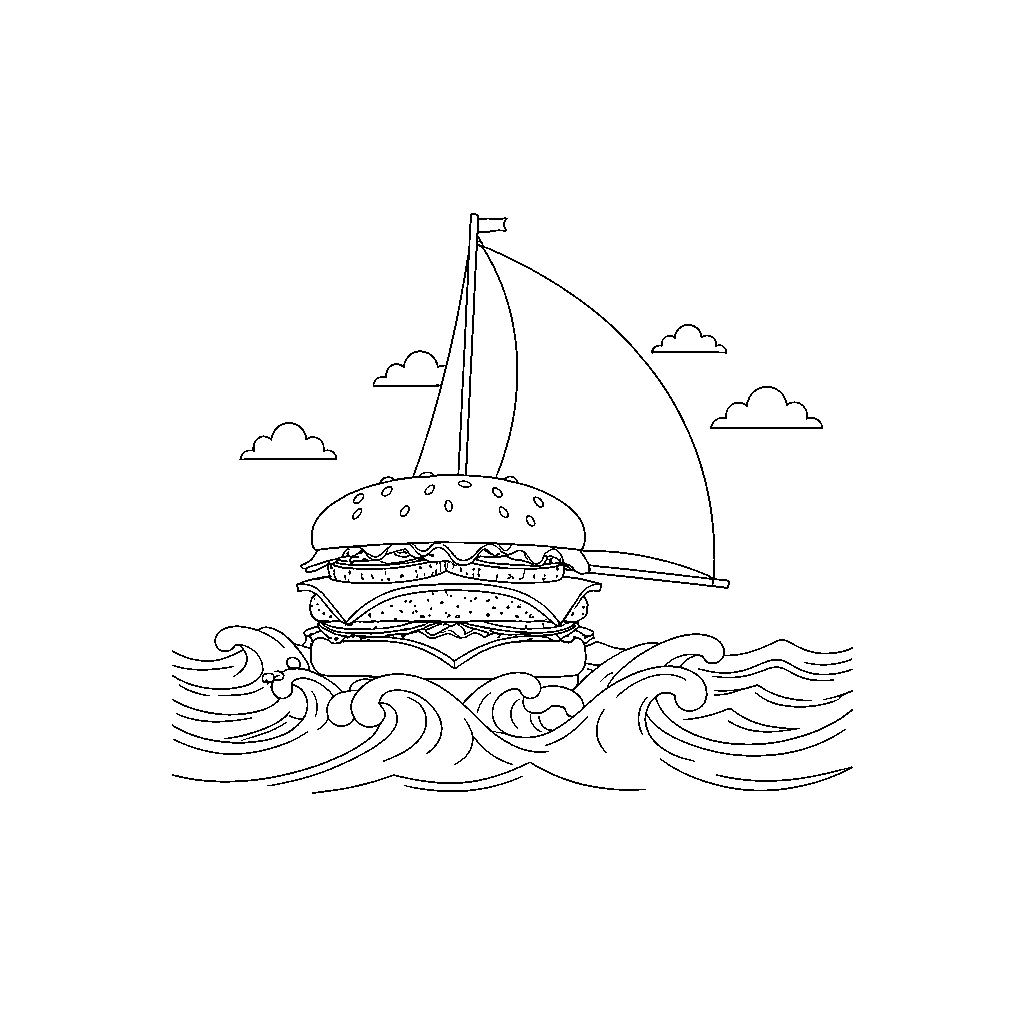 Piratskepp Cheeseburger