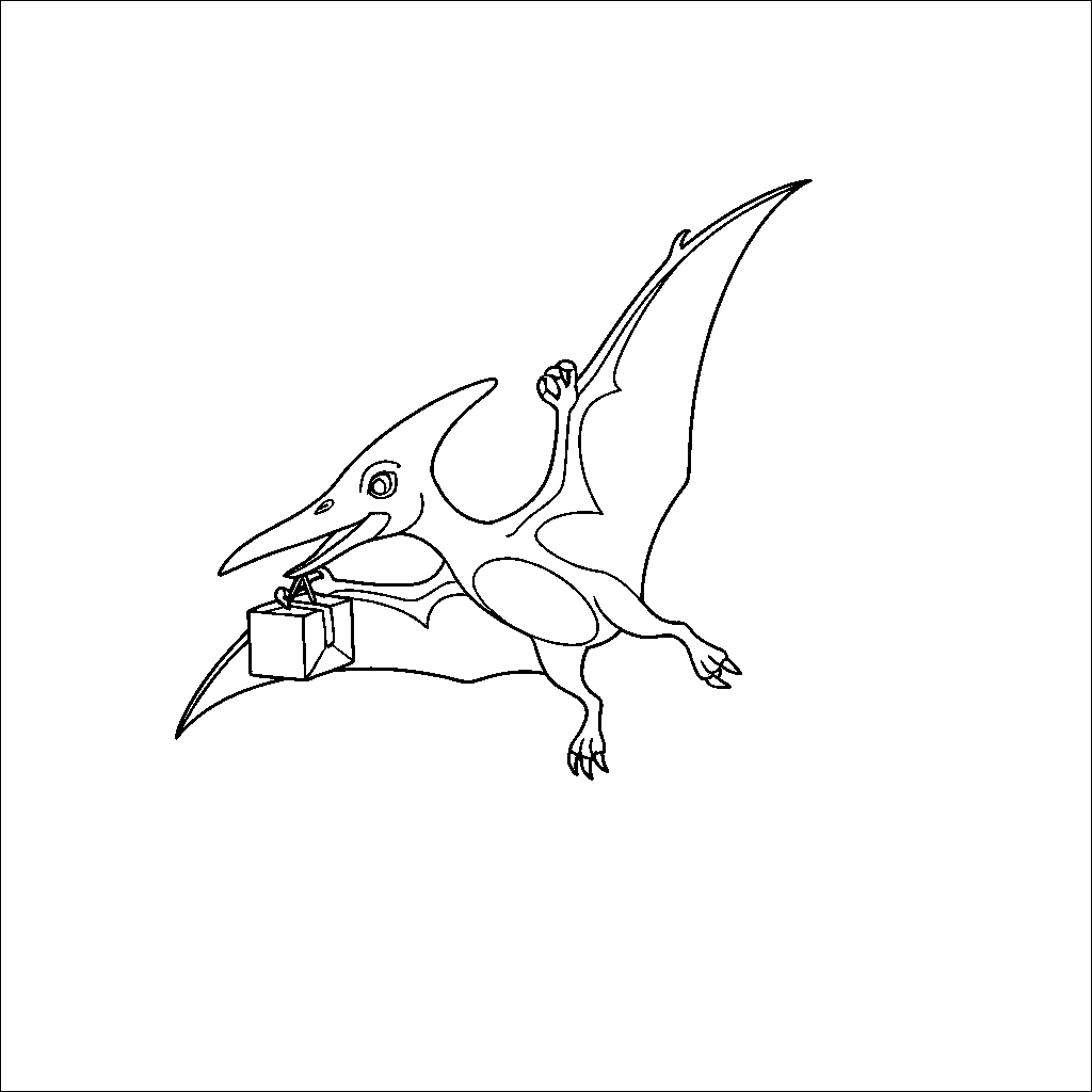 Pterodaktylus mit Paket