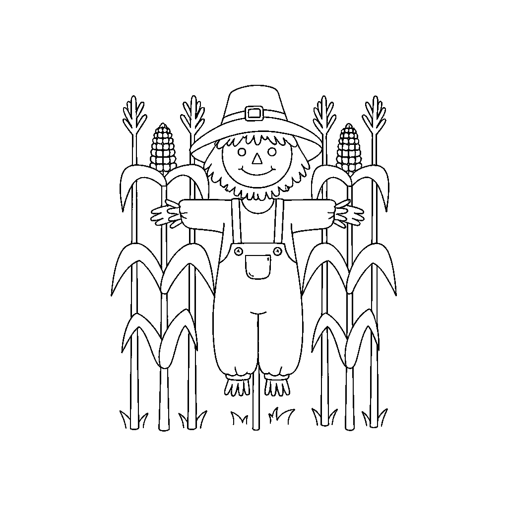 Kürbis-Stech mit Maisfeld