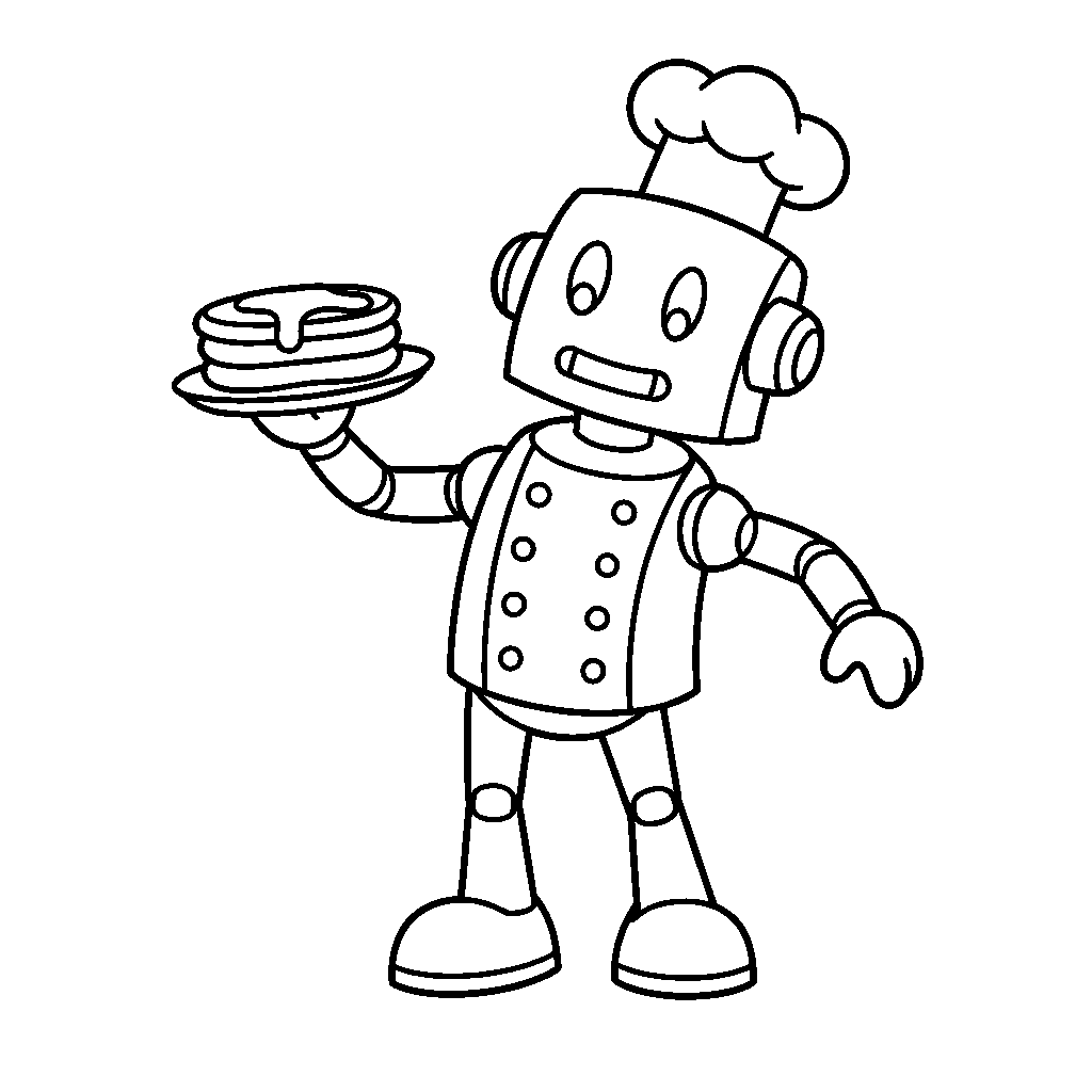 Chef Robot che Cucina la Cena