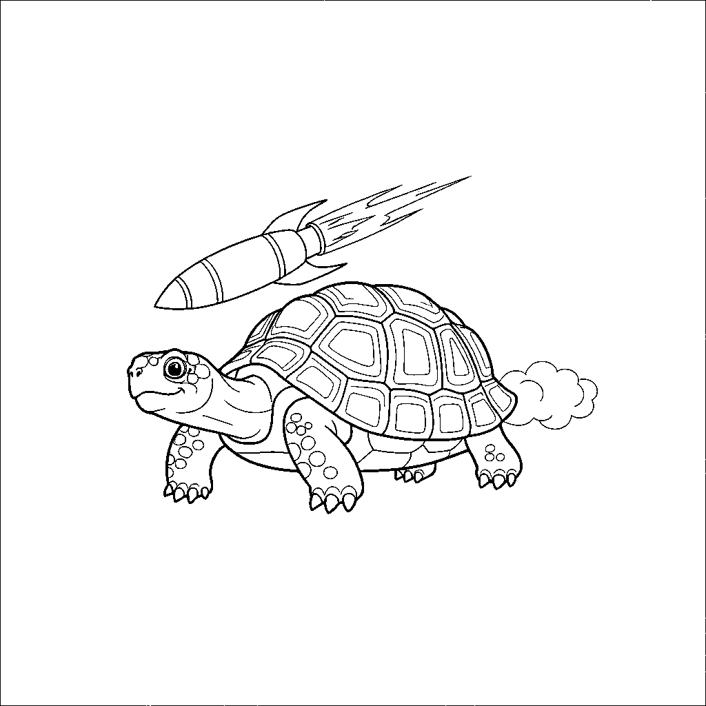 Raketen-Schildkröte Erforscht Planeten