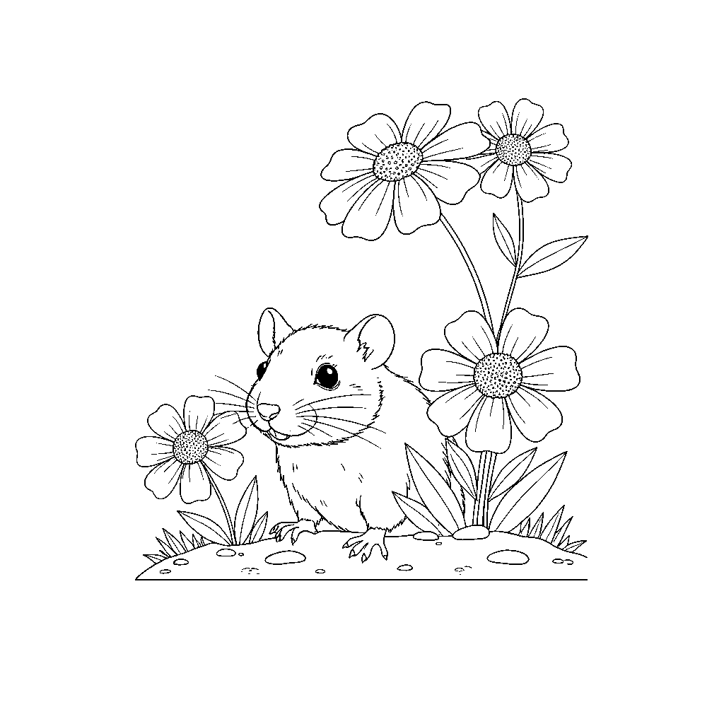 Rodents in a Flower Field