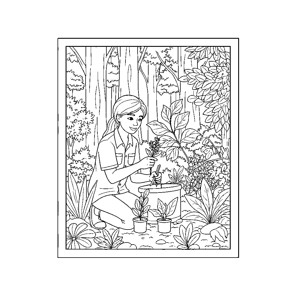 Scientist Analyzing Field Samples