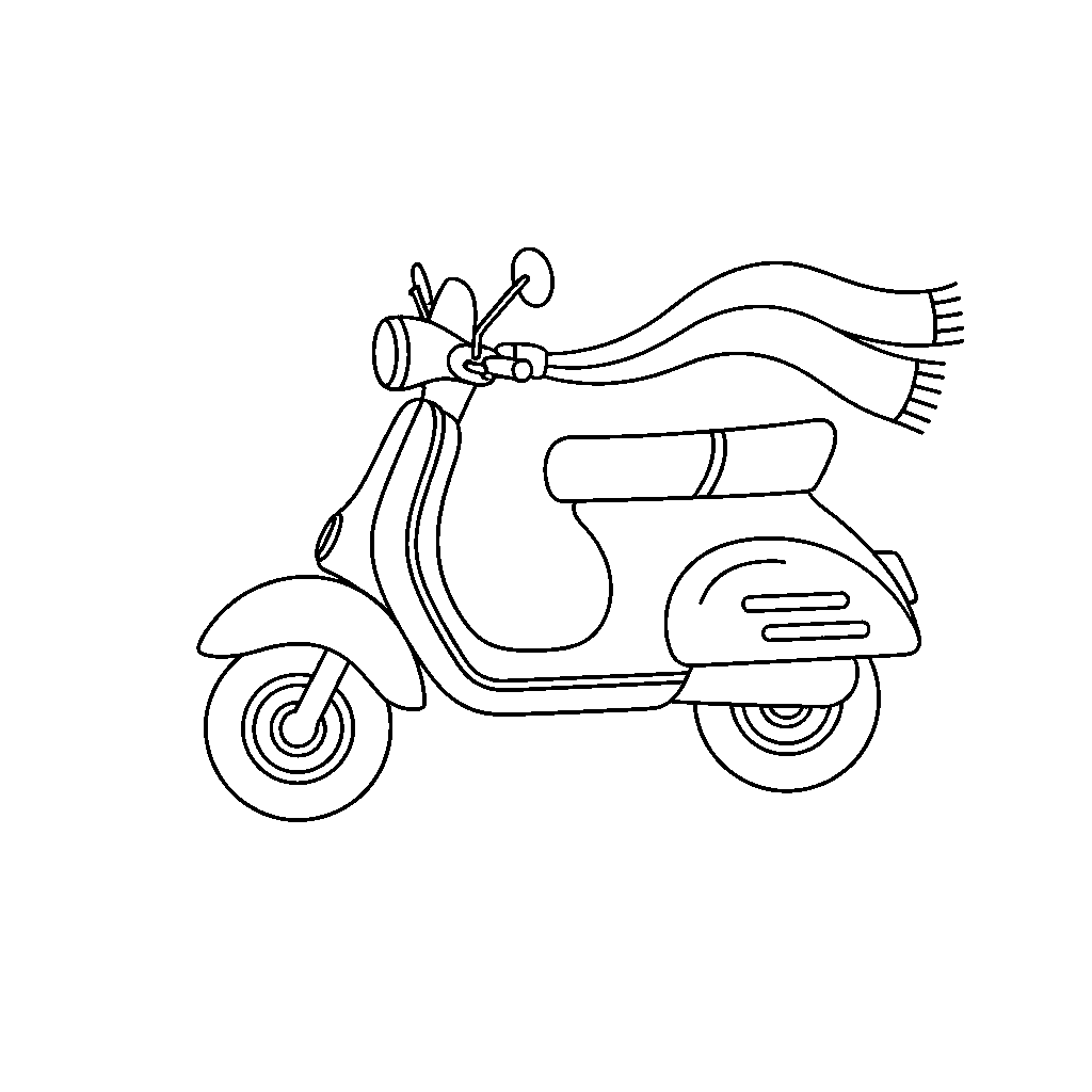 Scooter Zipping Through a Breeze