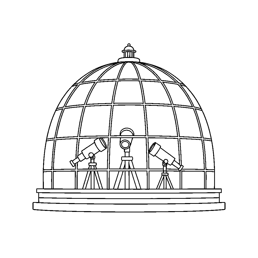 Shimmering Glass Observatory Dome