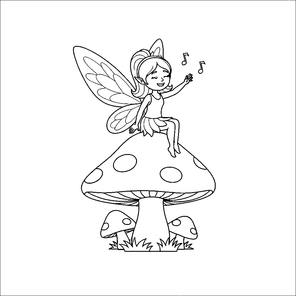 Singing Fairy with Glittering Wings