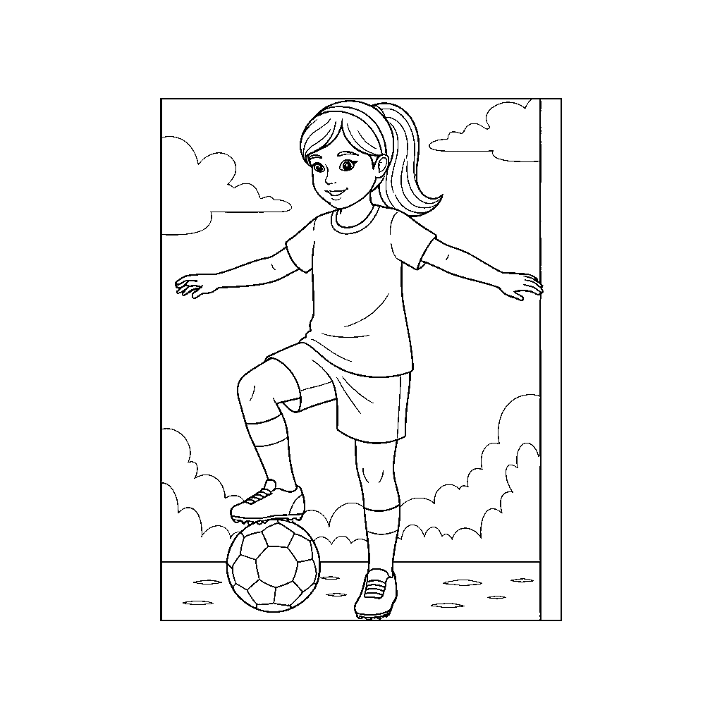 Soccer Player Preparing for Kick