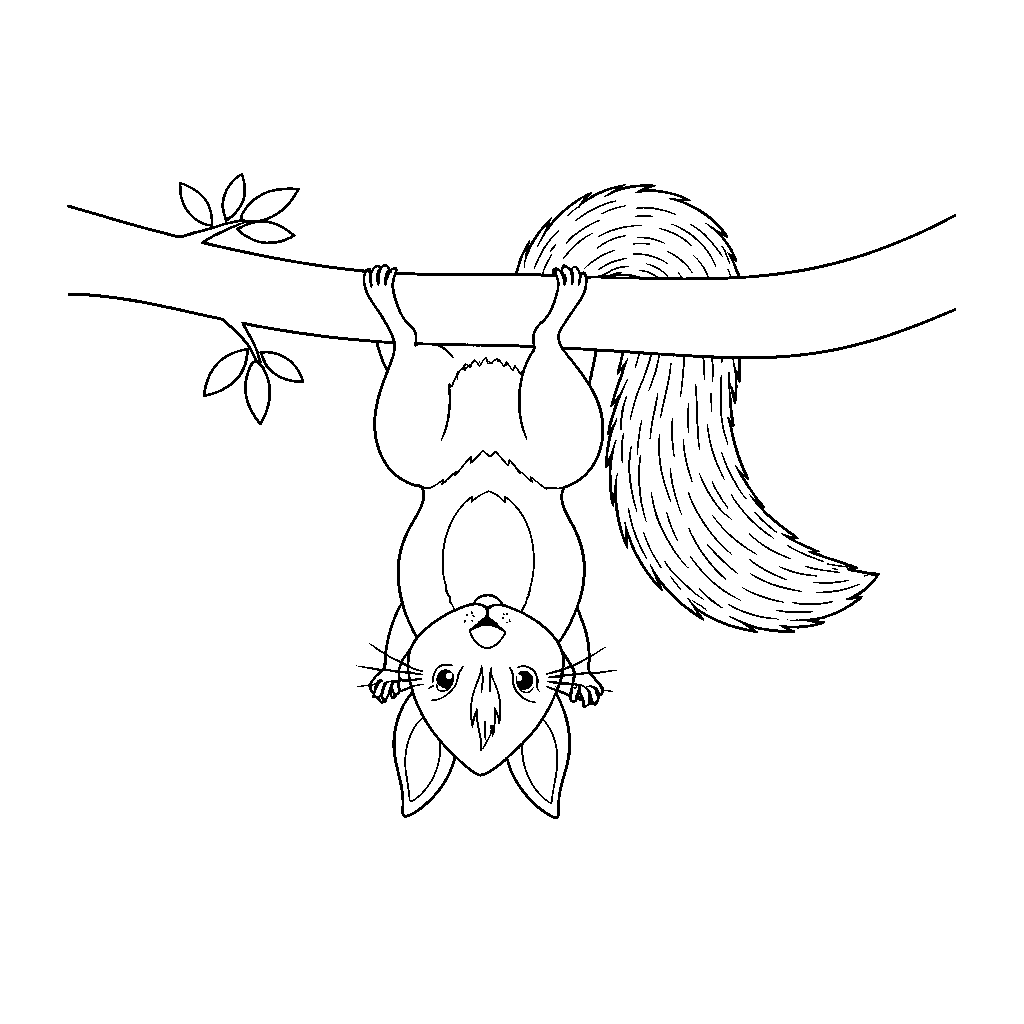 Squirrel Climbing a Twisted Tree