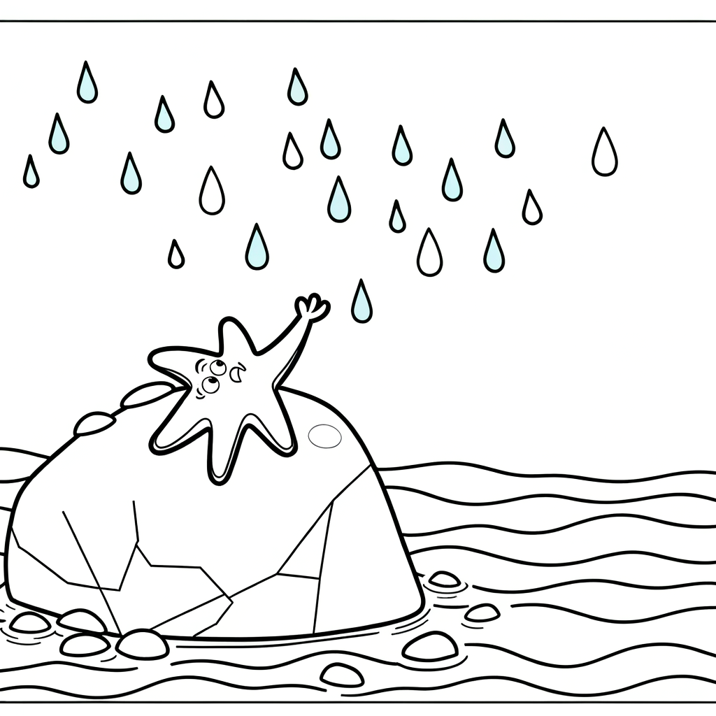 Starfish Catching Raindrops