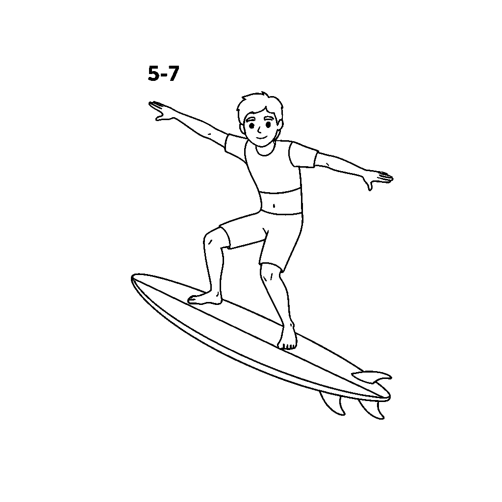 Surfer Riding Giant Ocean Wave