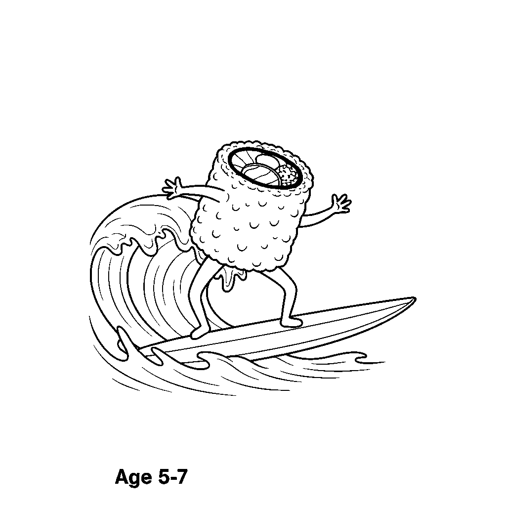 Sushi op een surfplank