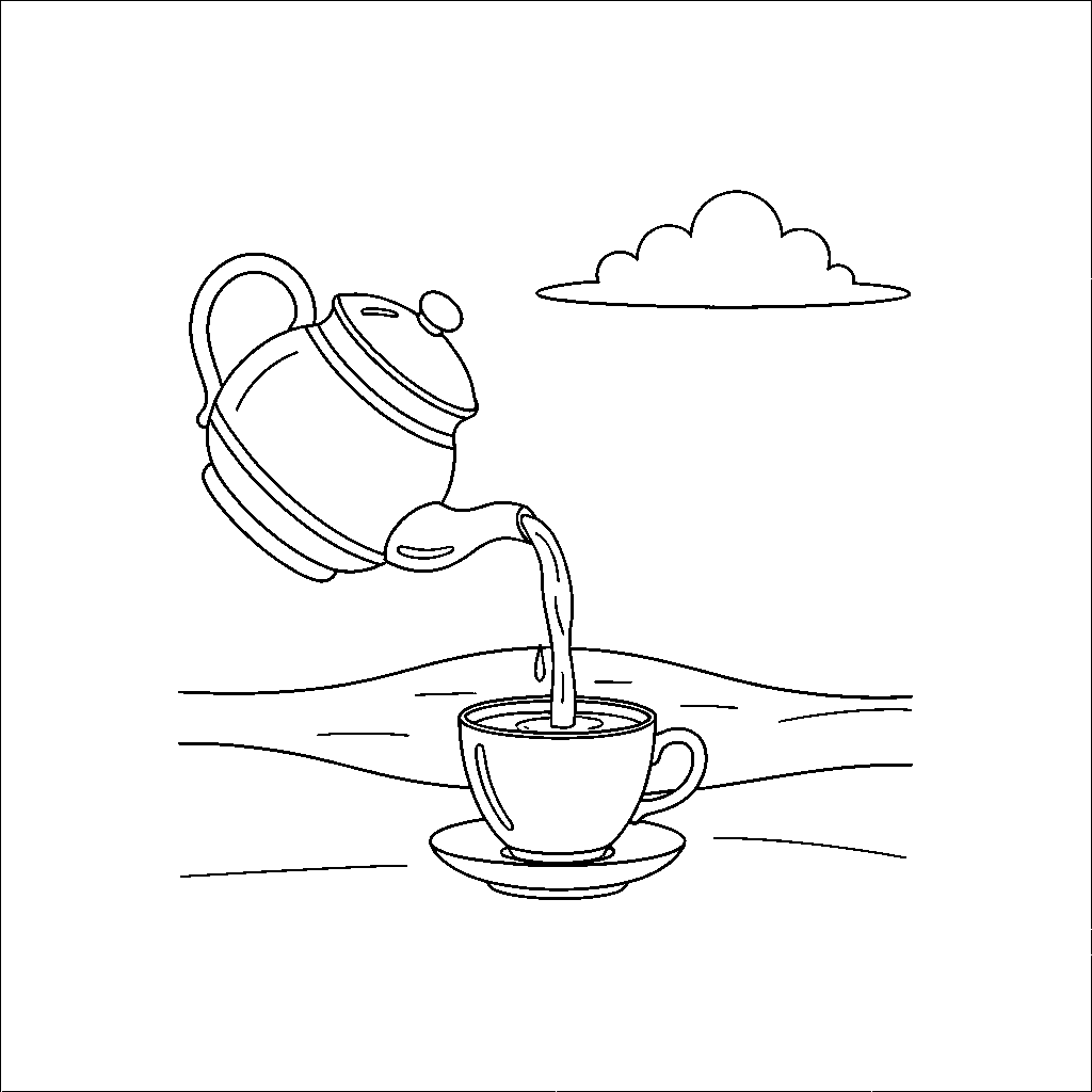 Service à thé dans une fiesta de jardin