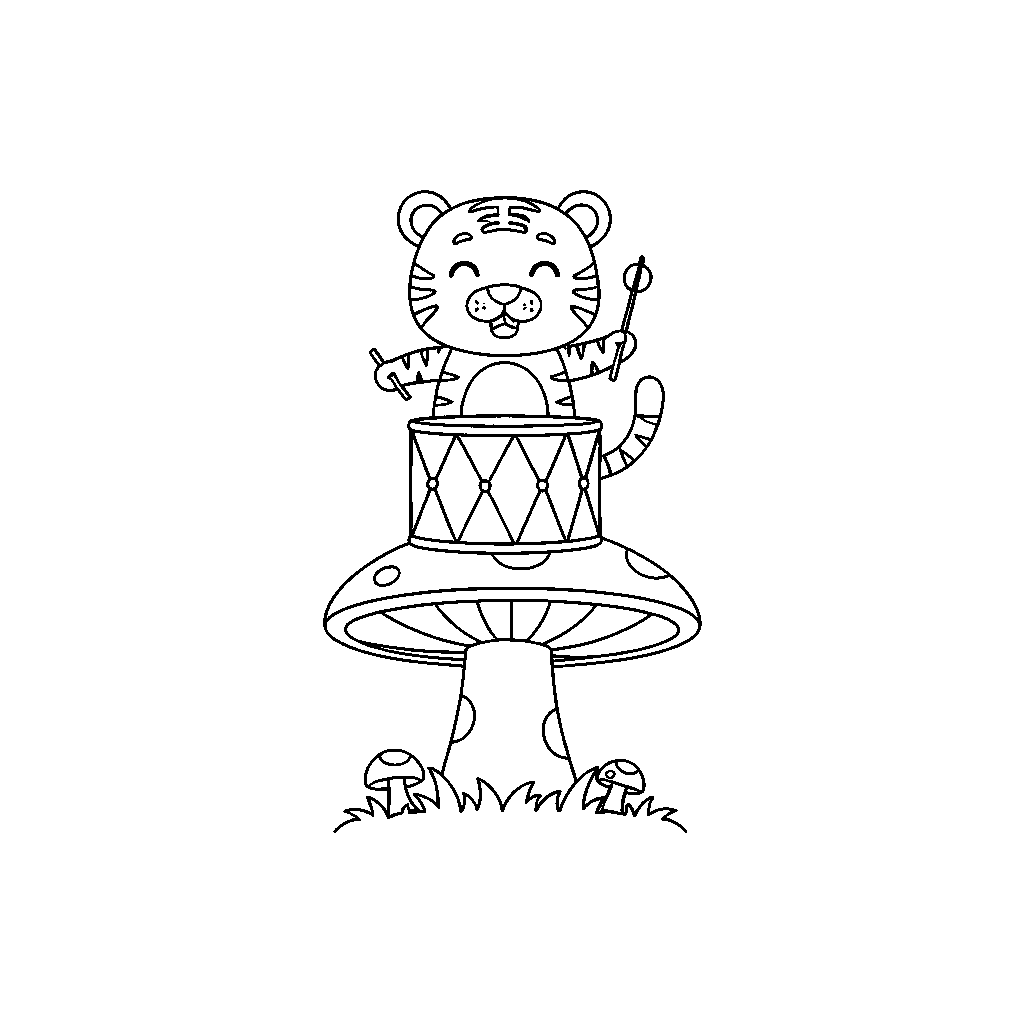 Tiger Tapping Feet to Rhythm