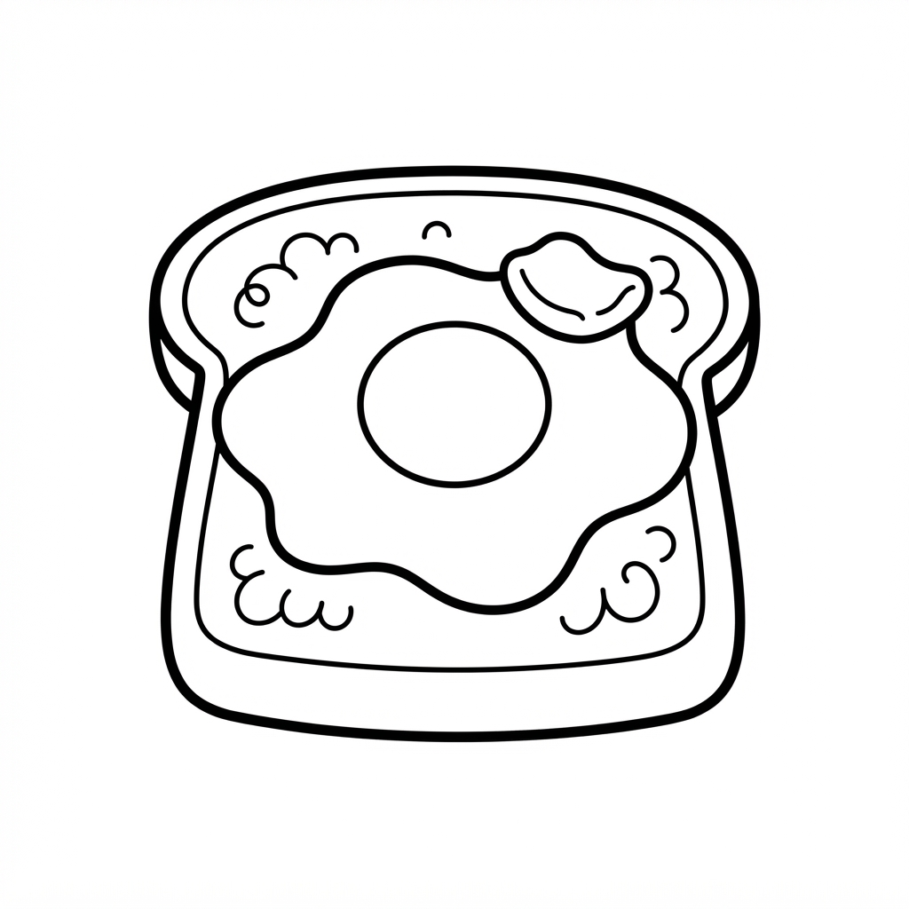 Tostada con huevo frito