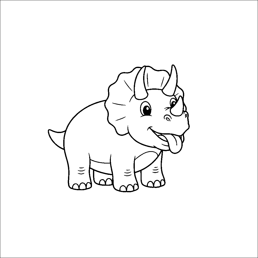 Tongue-Out Triceratops