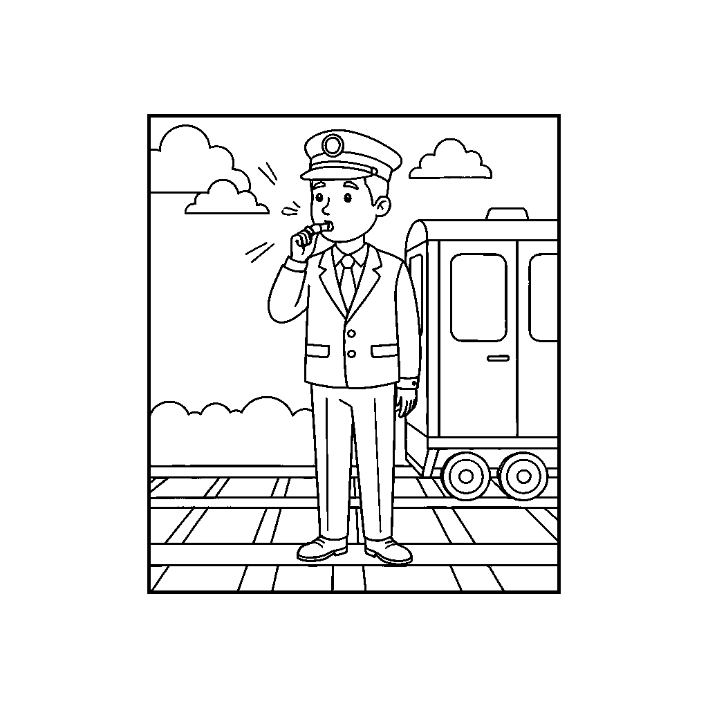 Strojvedoucí Hvízdící do Klaksonu