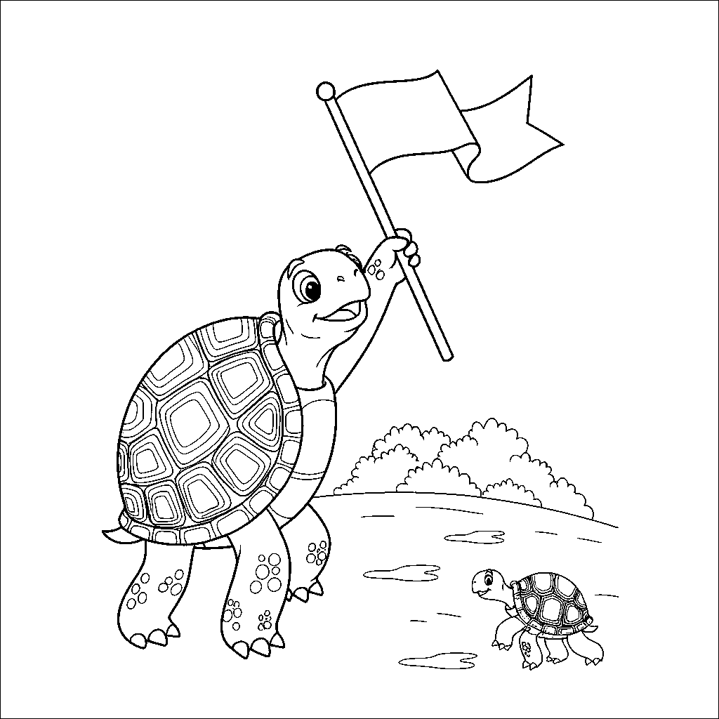 Turtle Organizing an Underwater Race