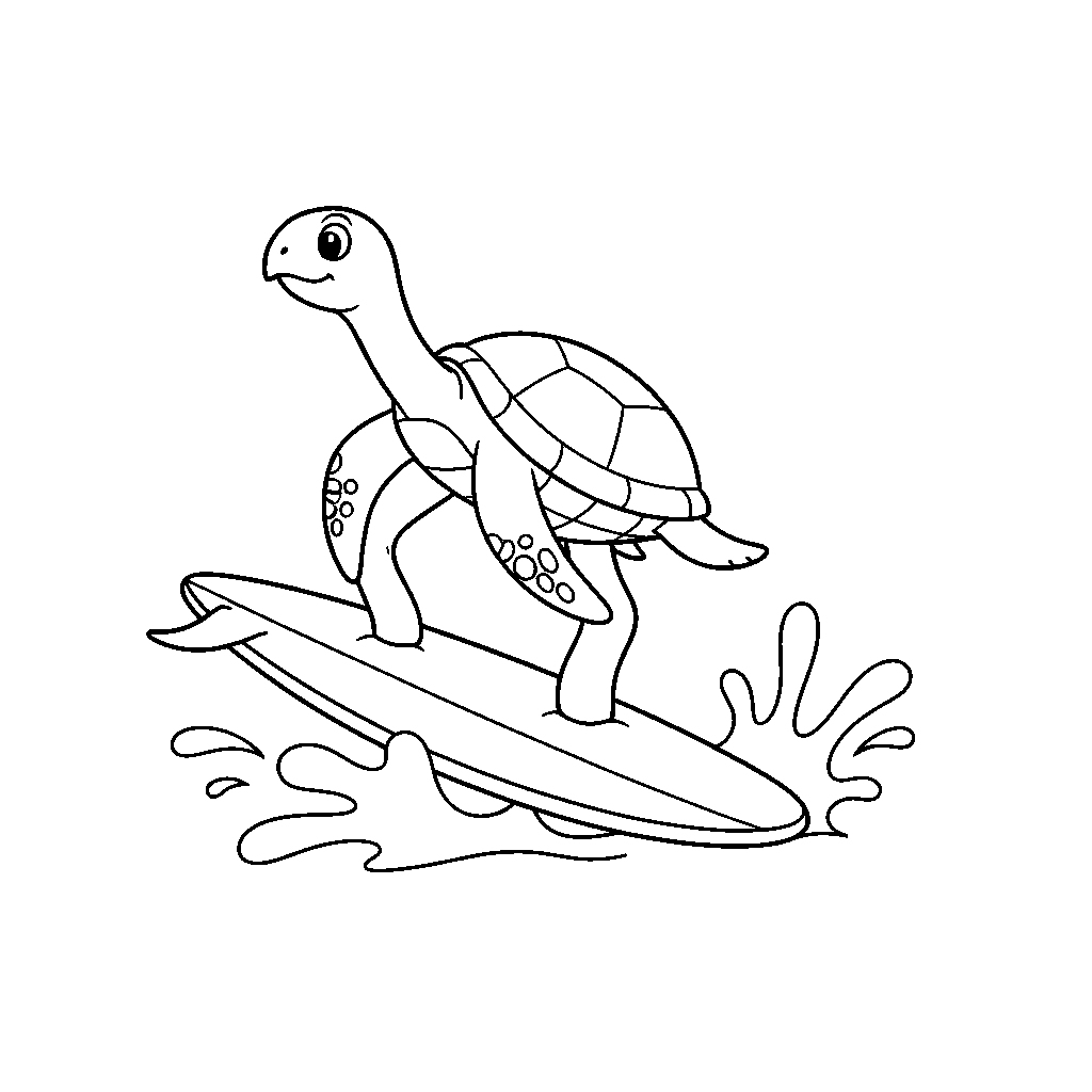 Turtle Surfing on a Coral Reef