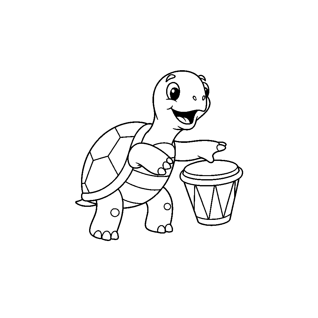 Turtle Tapping on Bongo Drums