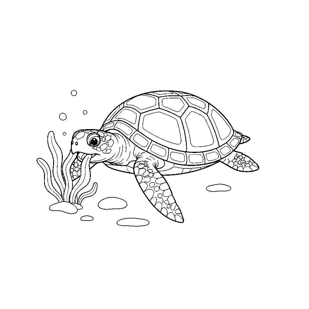 Turtle Tasting Seaweed Salad