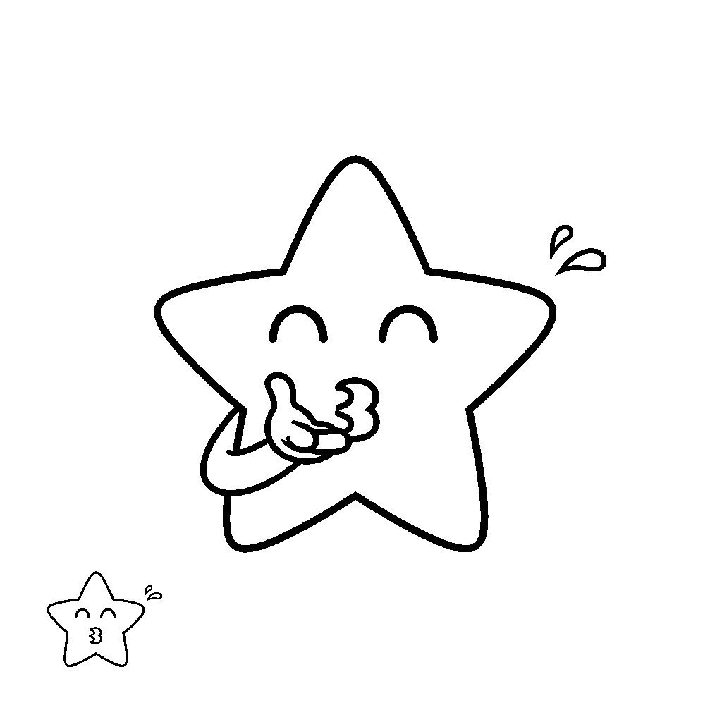 Twinkling Star Blowing a Kiss