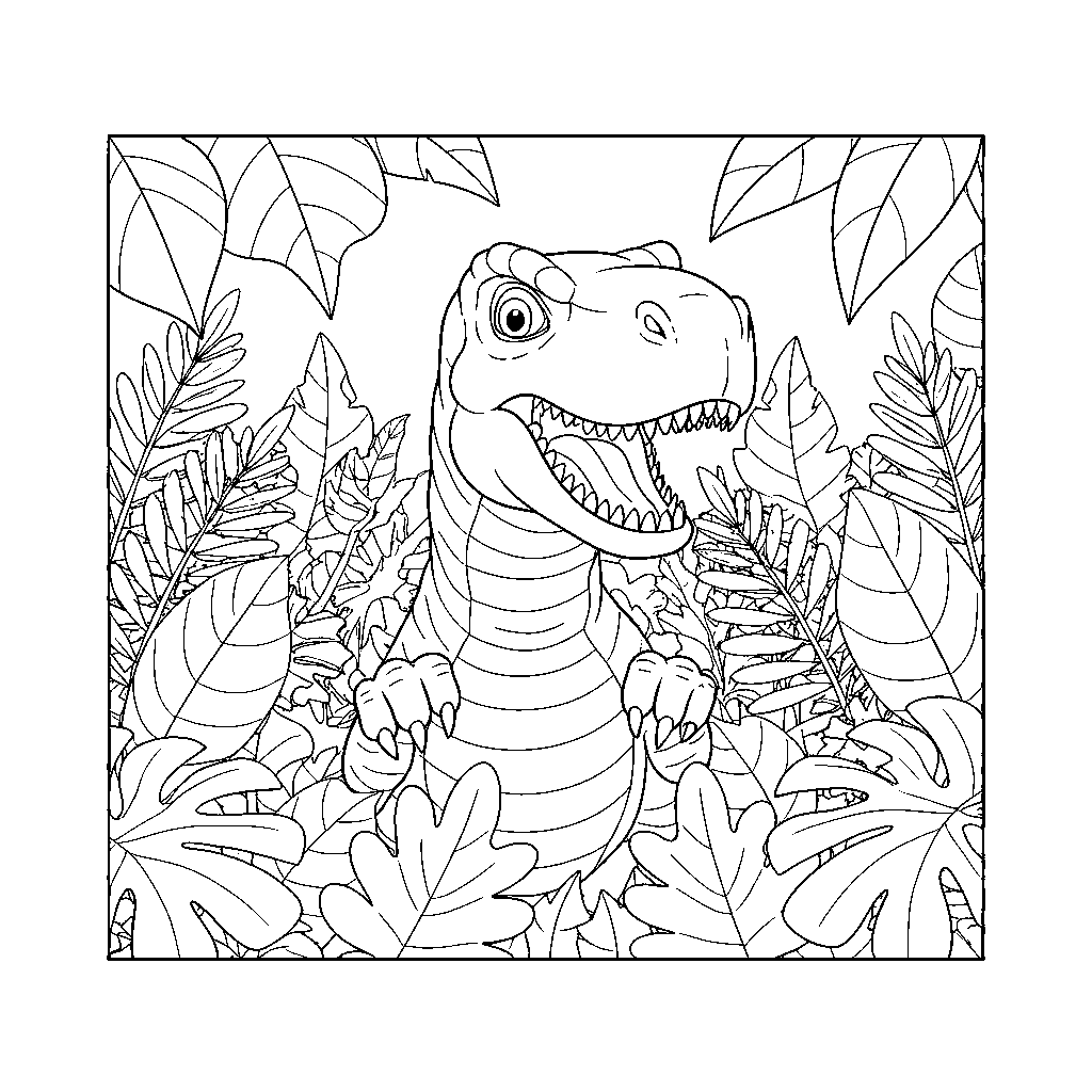 Tyrannosaurus in a Shadowed Forest