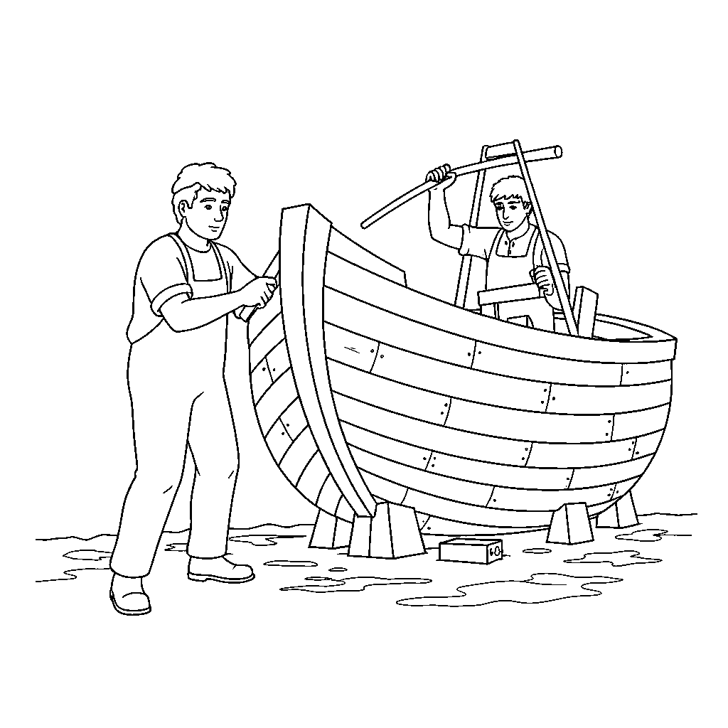 Unique Shipwright at Work