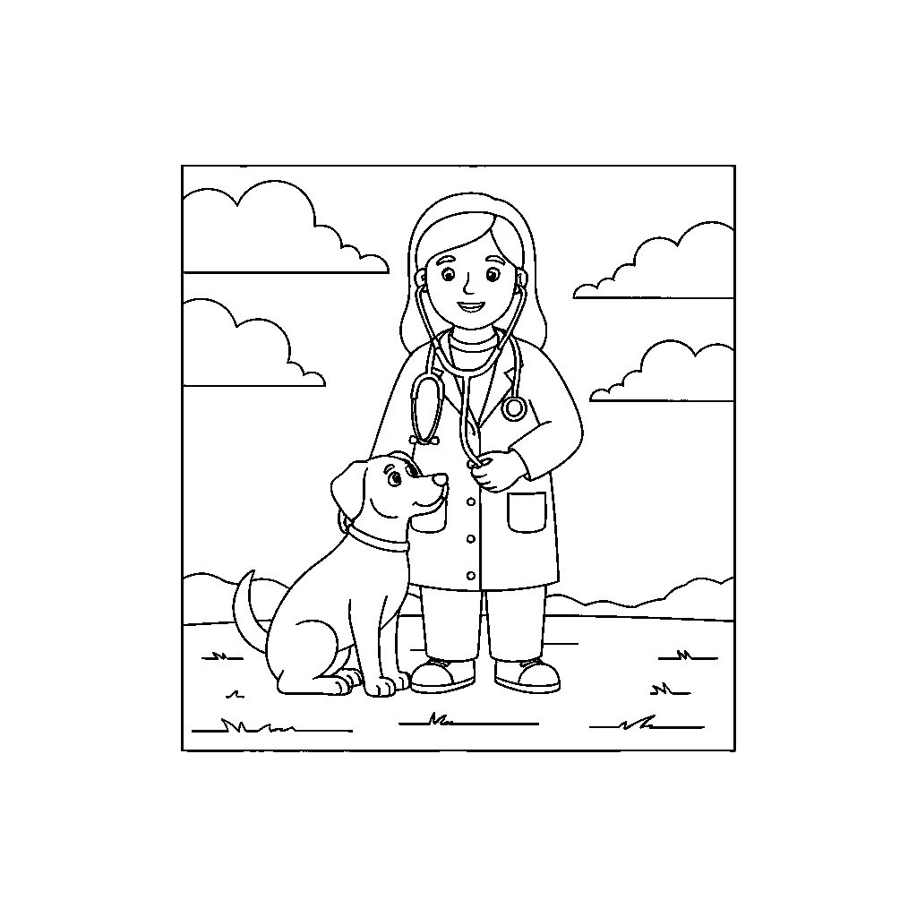 Veterinário Examinando um Cão