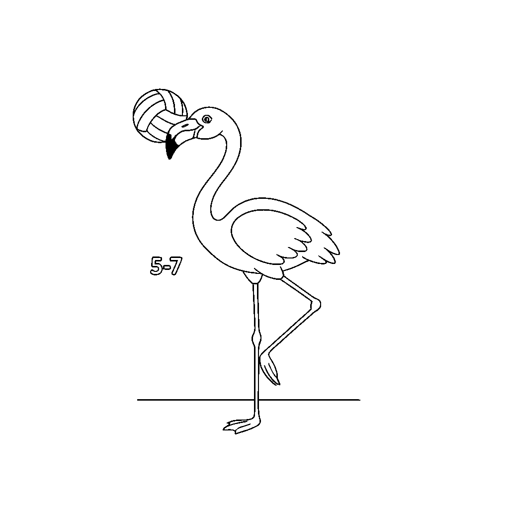 Flamenco Jugando al Voleibol