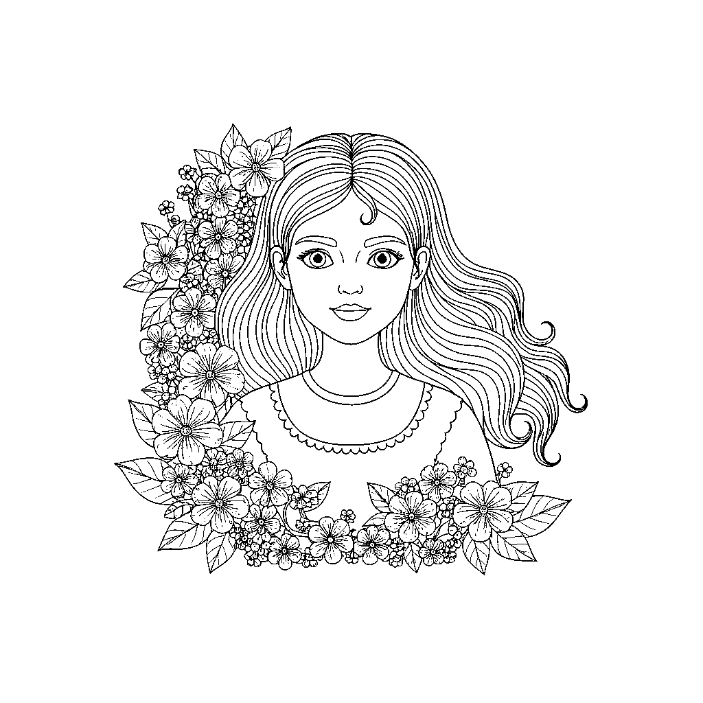 Windswept Hair on Floral Cliff
