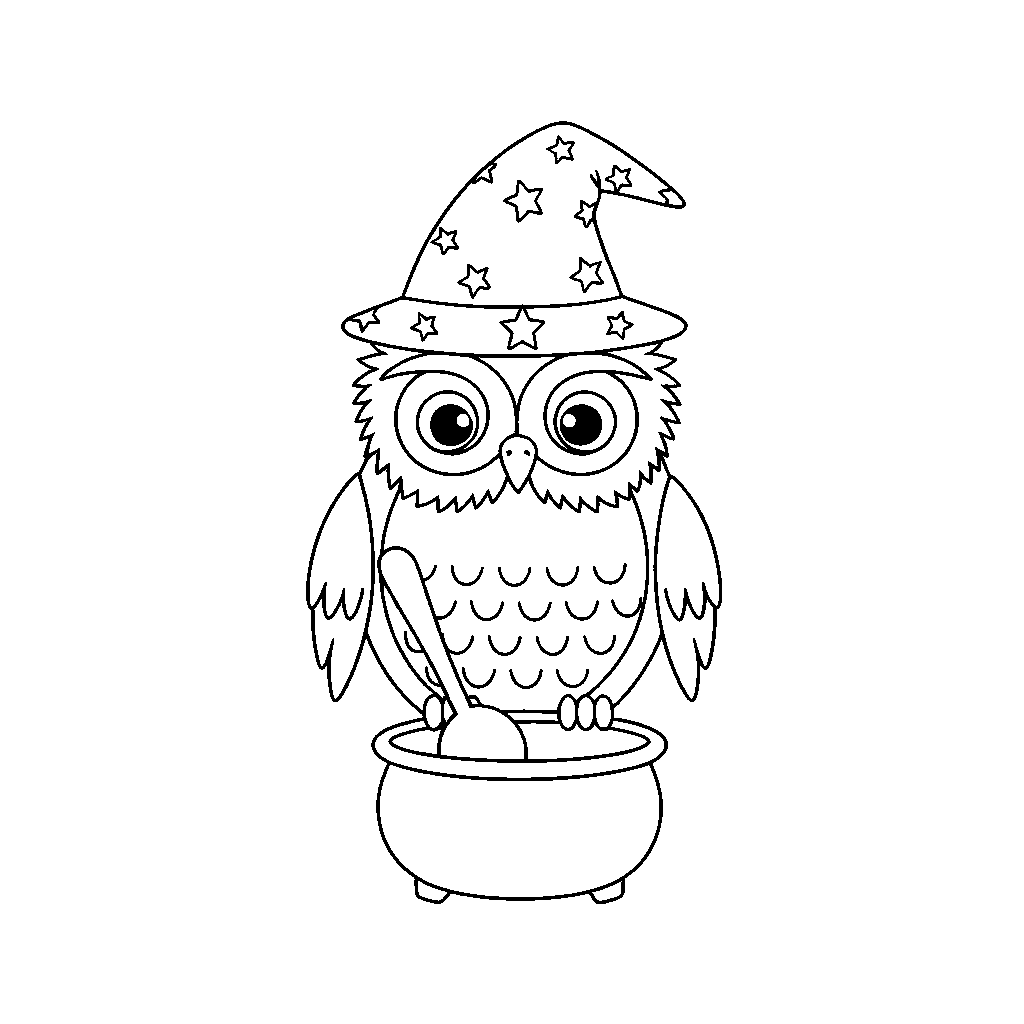 Wizard Owl Casting Spells